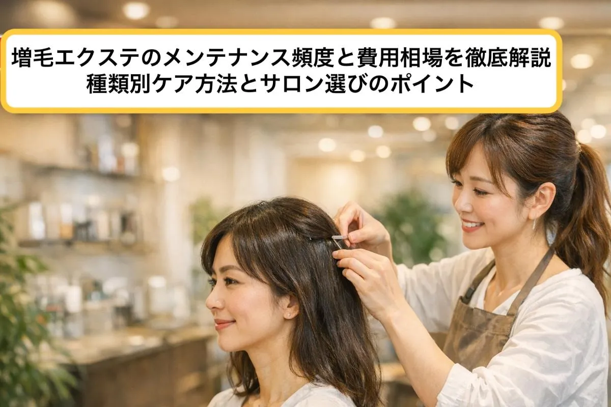 増毛エクステのメンテナンス頻度と費用相場を徹底解説｜種類別ケア方法とサロン選びのポイント