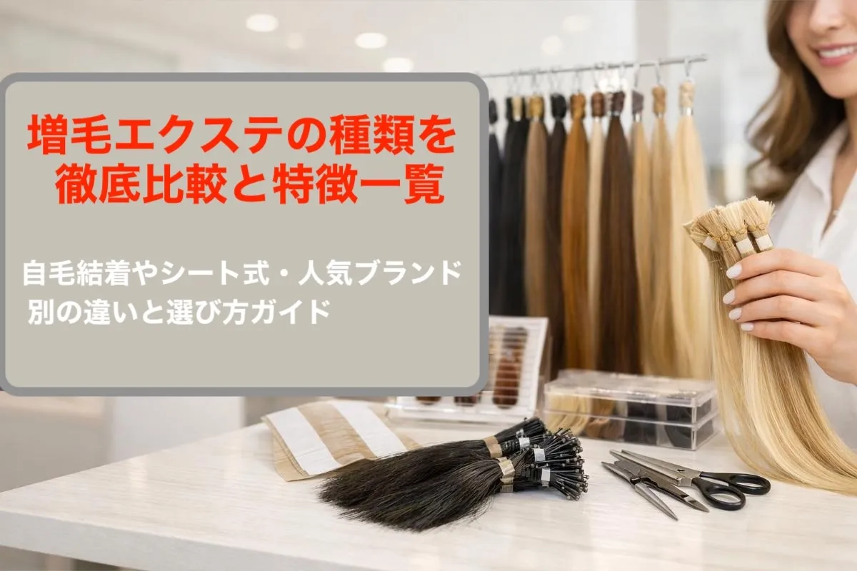 増毛エクステの種類を徹底比較と特徴一覧｜自毛結着やシート式・人気ブランド別の違いと選び方ガイド